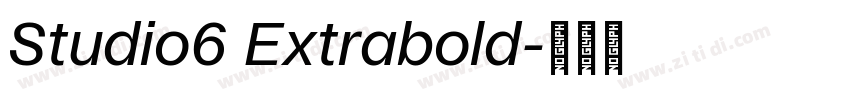Studio6 Extrabold字体转换